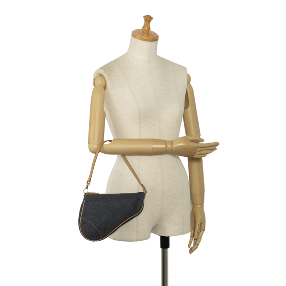 Pre-Loved Dior Denim Saddle Pochette - Picture 9 of 9
